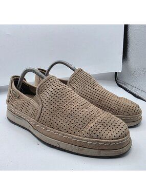 Mephisto Hadrian Perf Mens Loafers Size 8.5 Tan Perforated Slip On Shoes Walking